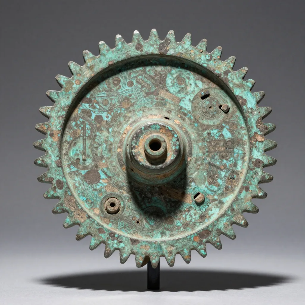 Fragment of the Antikythera Mechanism at the National Archaeological Museum