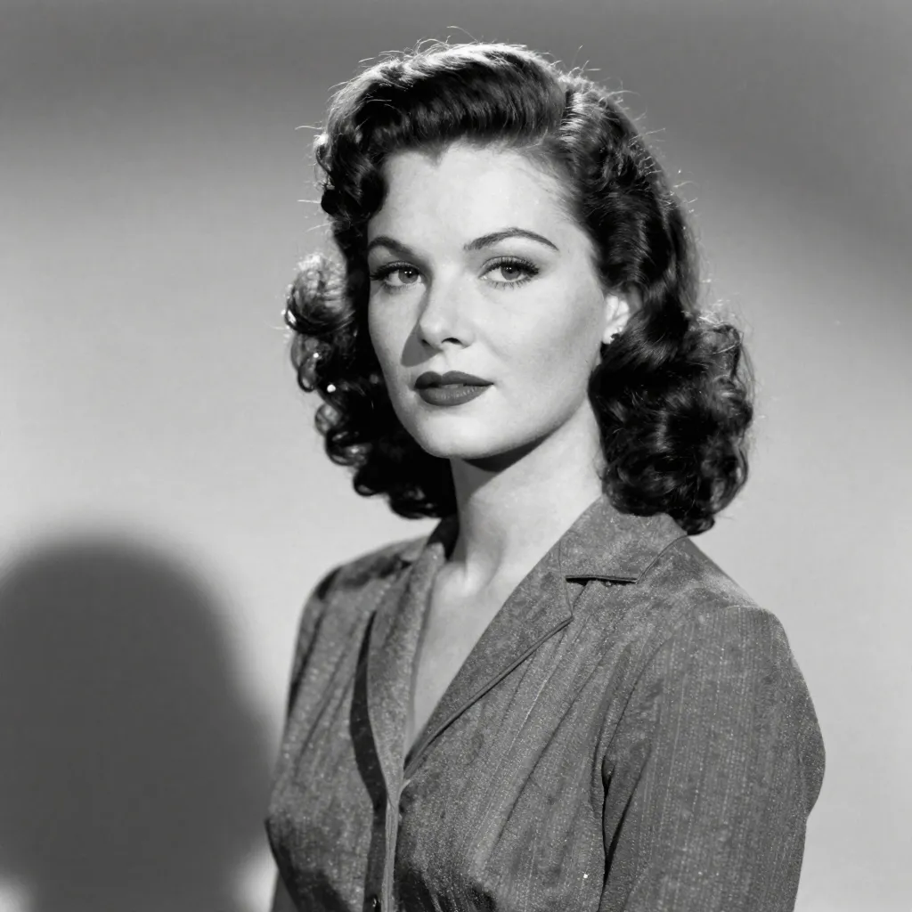 Vintage portrait of a 1940s Hollywood starlet