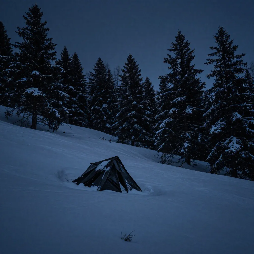 The frozen Ural Mountains landscape where the Dyatlov Pass Incident occurred in February 1959