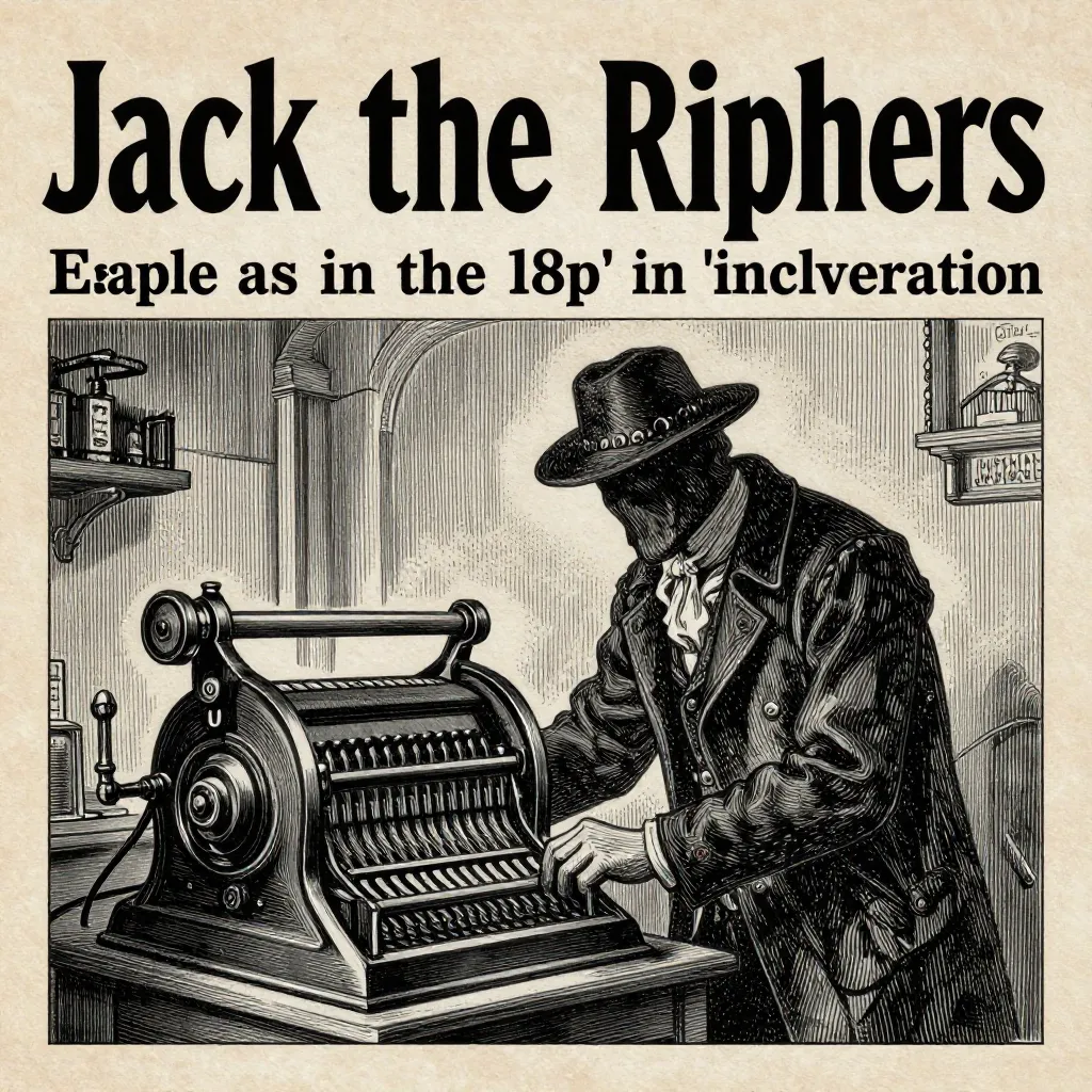 Victorian era newspaper front page with dramatic headline about the murders