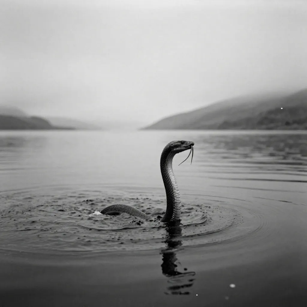 The famous Surgeons Photograph of 1934 showing a serpentine neck in Loch Ness