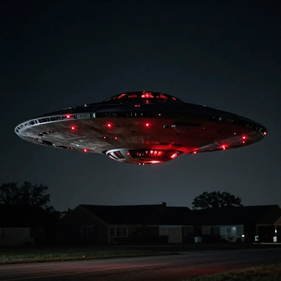 Close-up of mysterious drone with unusual design