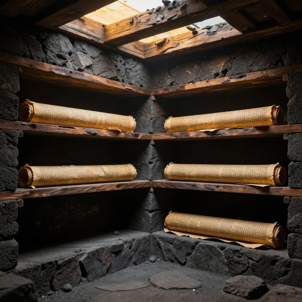Carbonized papyrus scrolls from the Villa of the Papyri in Herculaneum