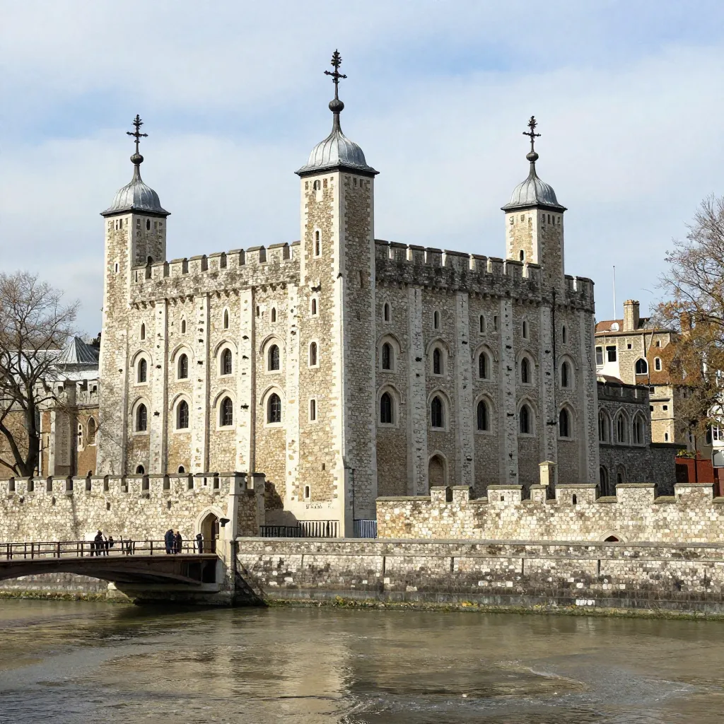 The White Tower of London as it appeared in the 15th century