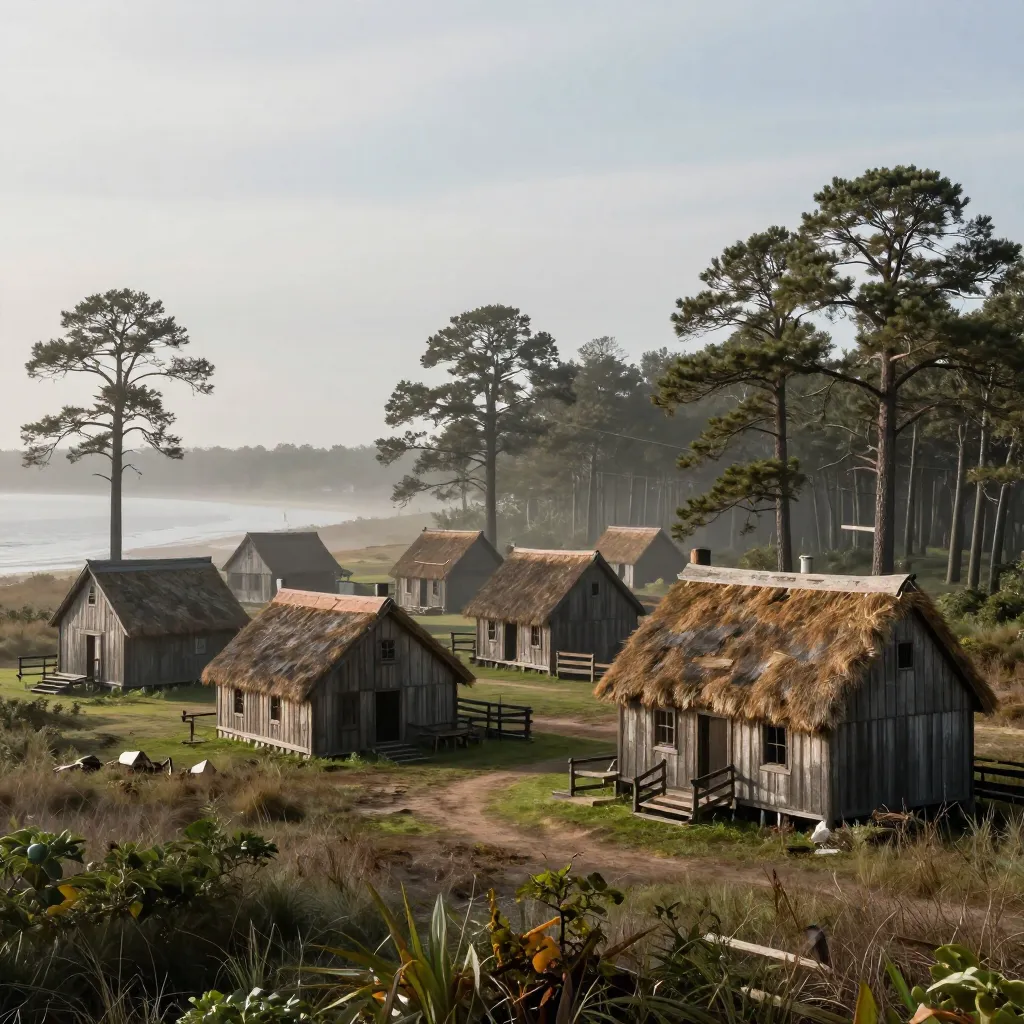 A 16th century English colonial settlement on Roanoke Island
