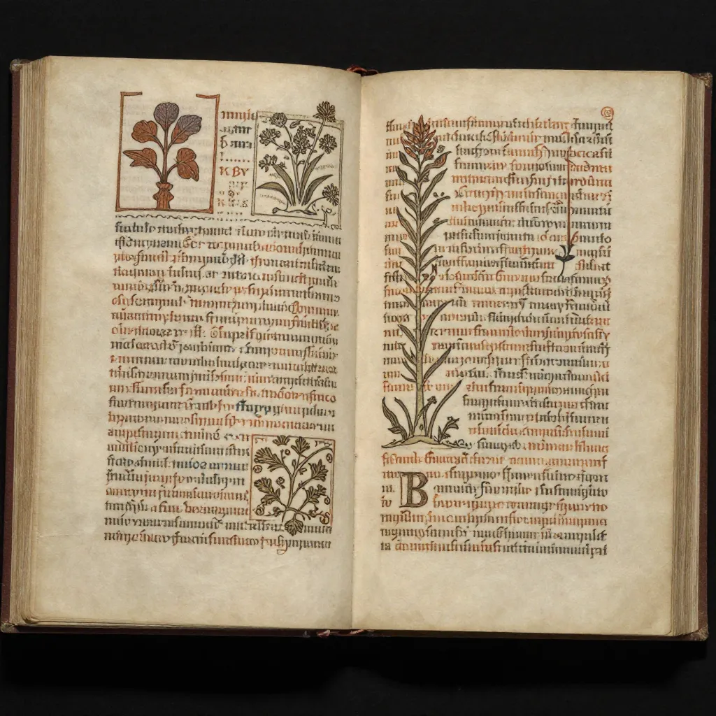 Pages of the Voynich Manuscript showing mysterious undeciphered text and strange botanical illustrations